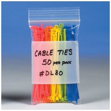 Bsc Preferred 9 x 12'' - 4 Mil White Block Reclosable Poly Bags, 1000PK BUY03997667